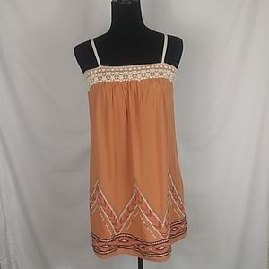 Flying Tomato orange boho tunic top. Size SP